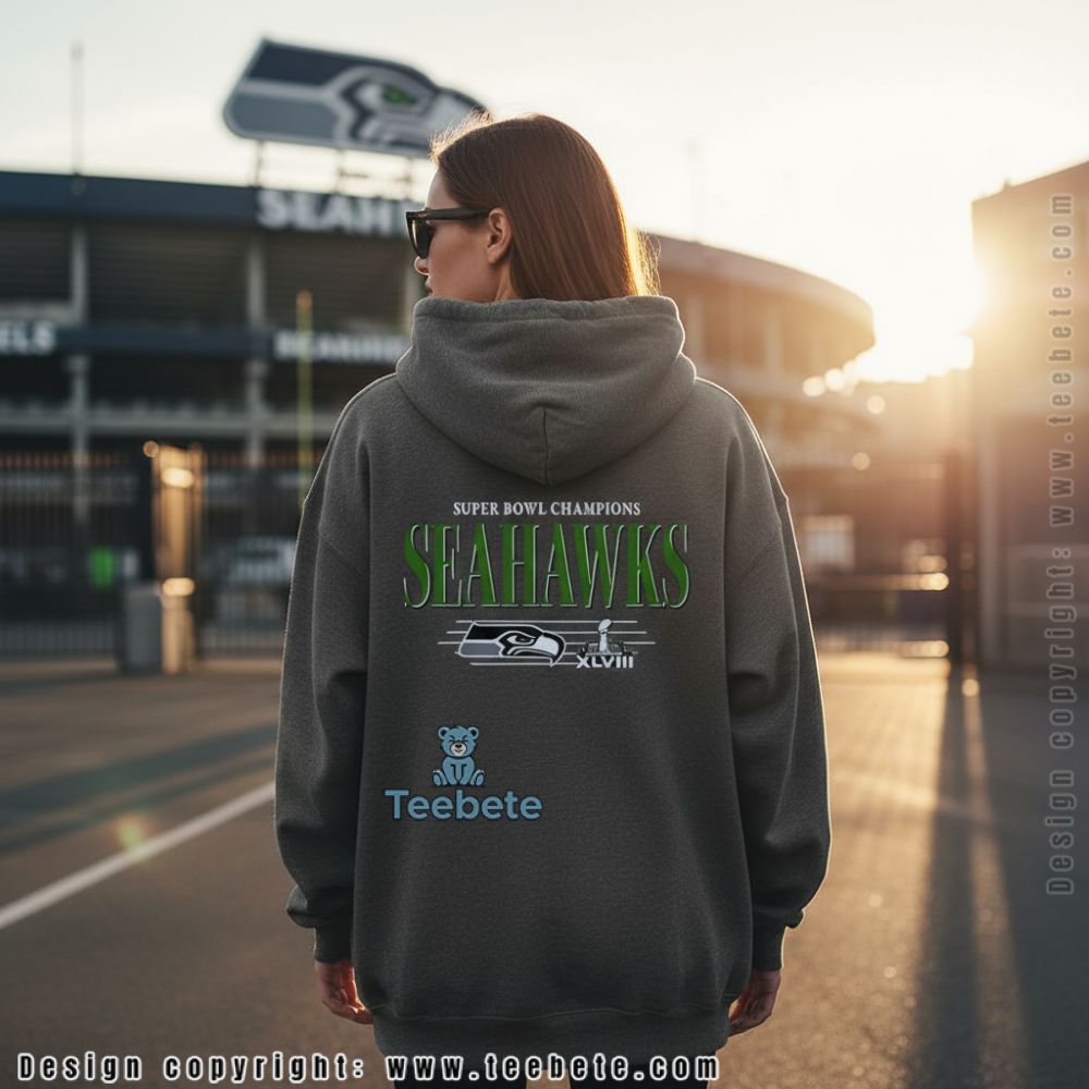 Seattle Seahawks Super Bowl XLVIII Champions Football Hoodie Seattle Seahawks Super Bowl XLVIII Champions Football Hoodie