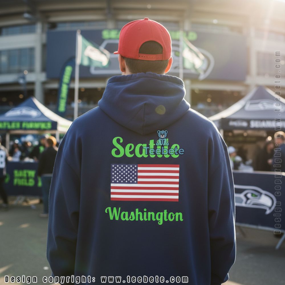 Seattle Washington Usa Flag Sports Pride Hoodie Seattle Washington Usa Flag Sports Pride Hoodie