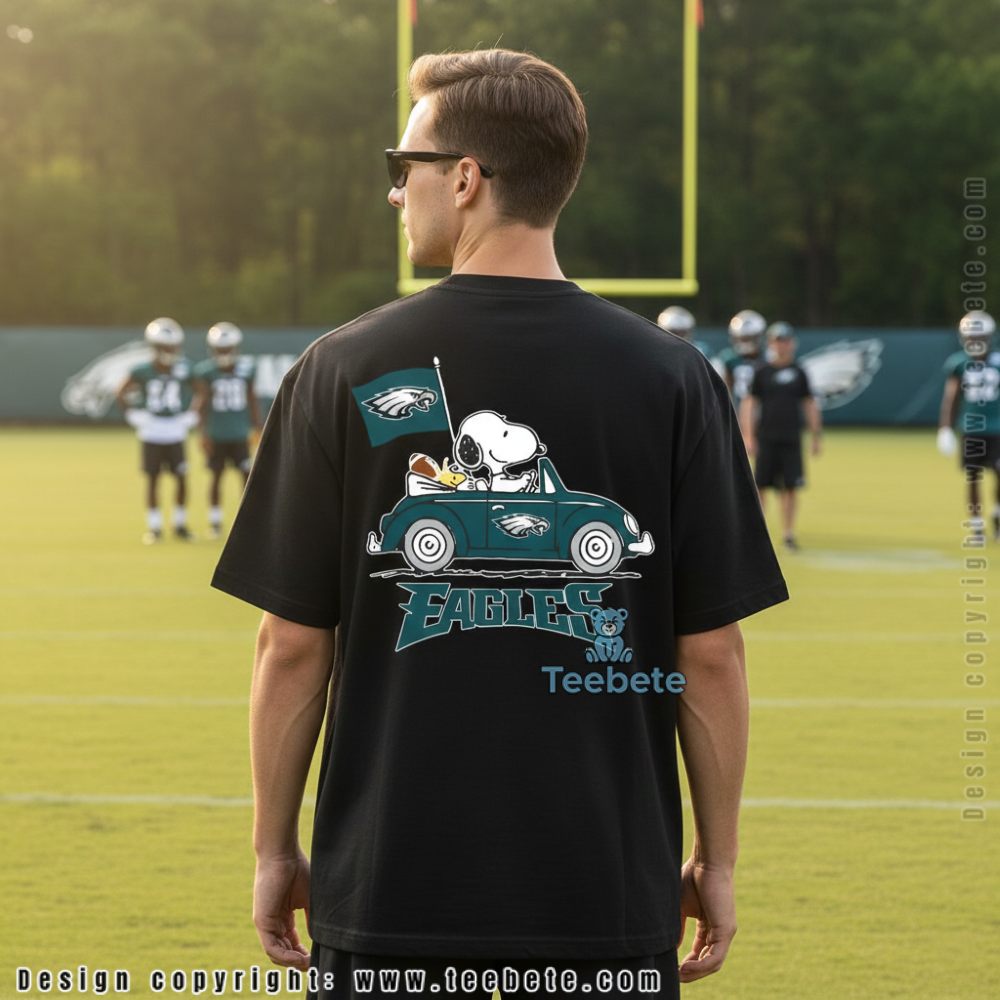 Snoopy Joe Cool Philadelphia Eagles Midnight Green Fan Shirt Snoopy Joe Cool Philadelphia Eagles Midnight Green Fan Shirt