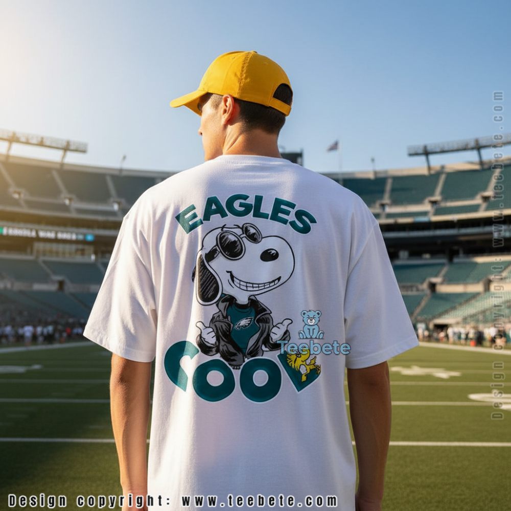Snoopy Joe Cool Philadelphia Eagles Midnight Green Fan Shirt