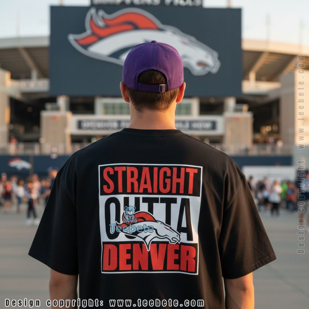 Straight Outta Denver Broncos Football Shirt