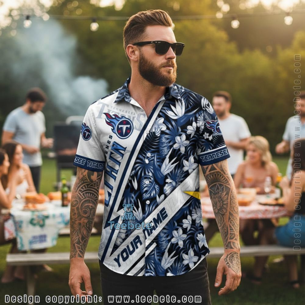 Tennessee Titans Fan Gear Exotic Plant Design Summer Party Shirt