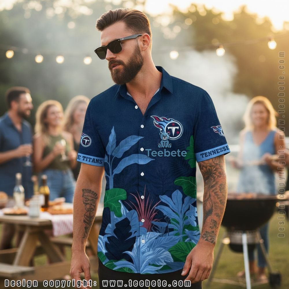 Tennessee Titans Fan Gear Exotic Plant Design Summer Party Shirt
