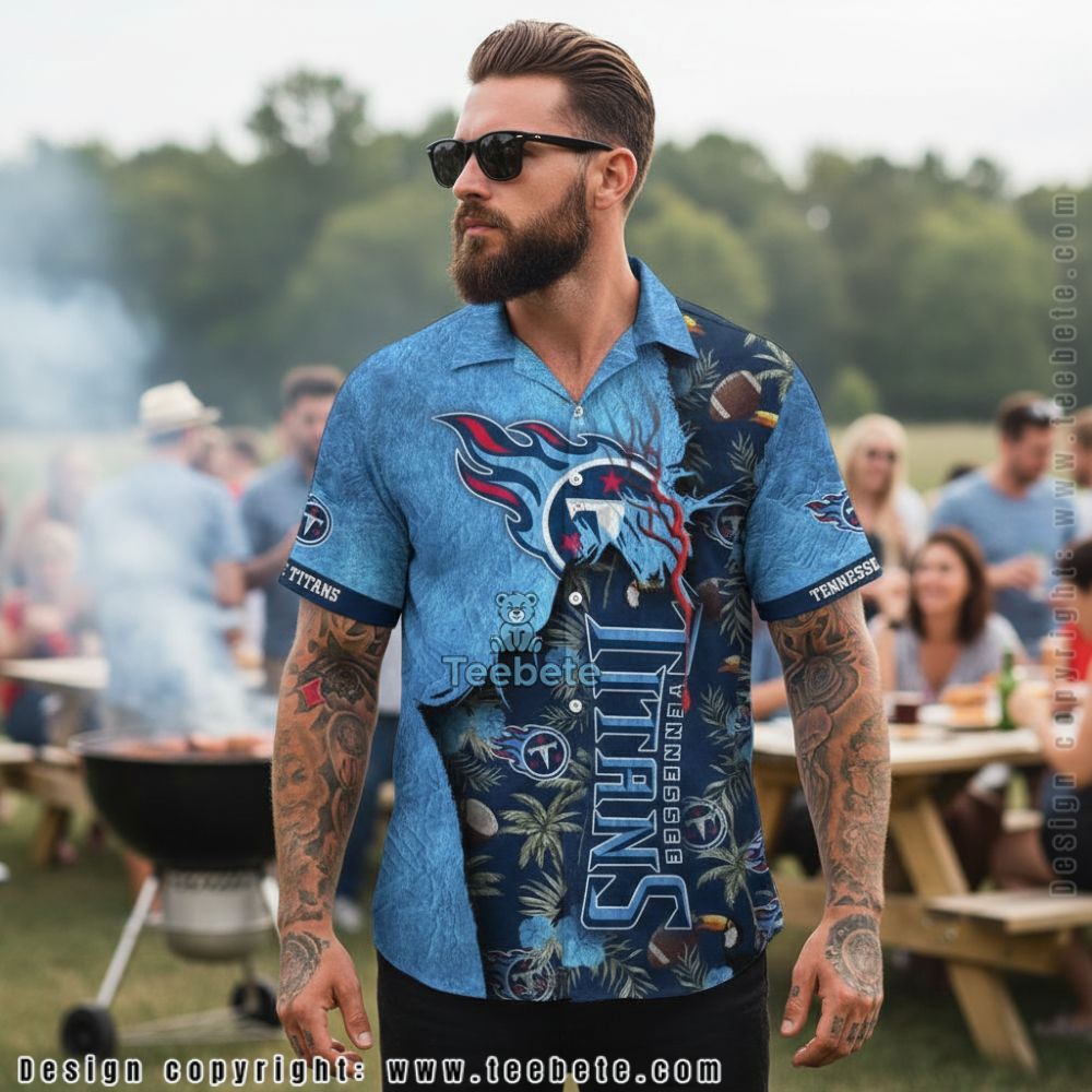 Tennessee Titans Floral Print Summer Beach Fashion Aloha Shirt