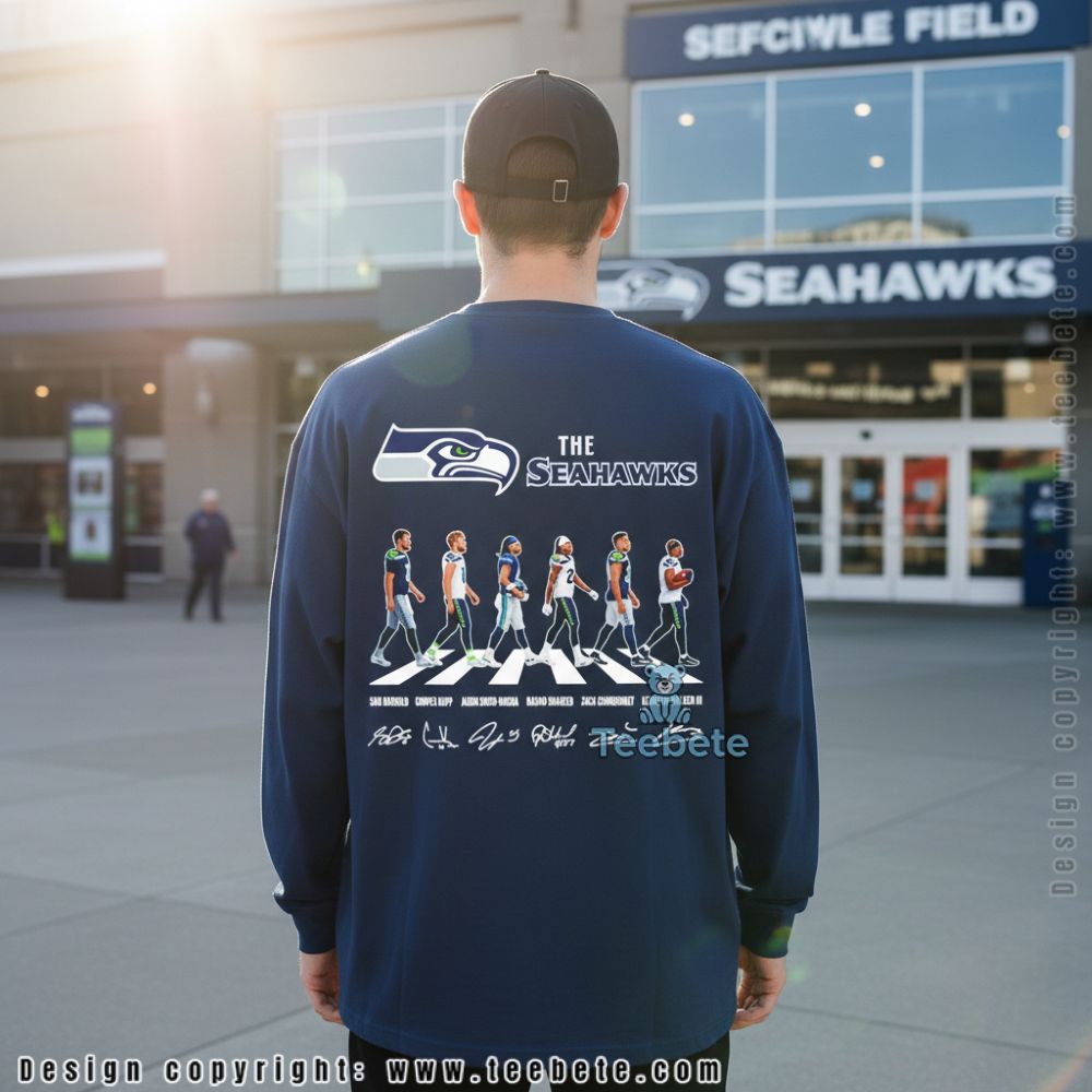 The Seahawks Players Walk Names And Signatures Long Sleeve The Seahawks Players Walk Names And Signatures Long Sleeve