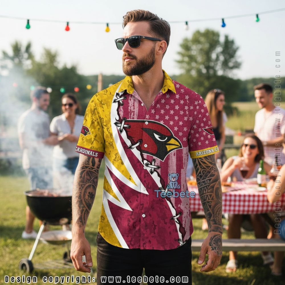 Arizona Cardinals Men Fashion Casual Summer Holiday Shirt