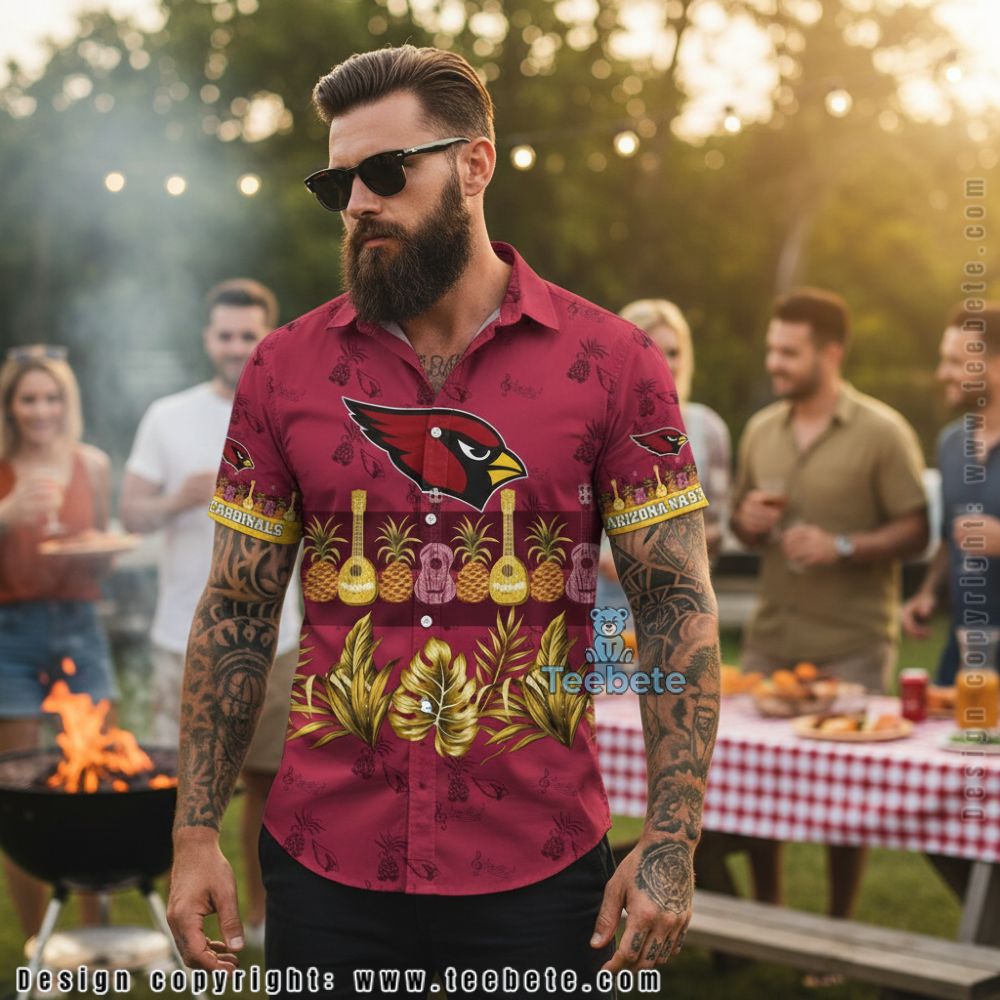 Arizona Cardinals Mickey Mouse St Patricks Day Shamrock Hawaiian Shirt