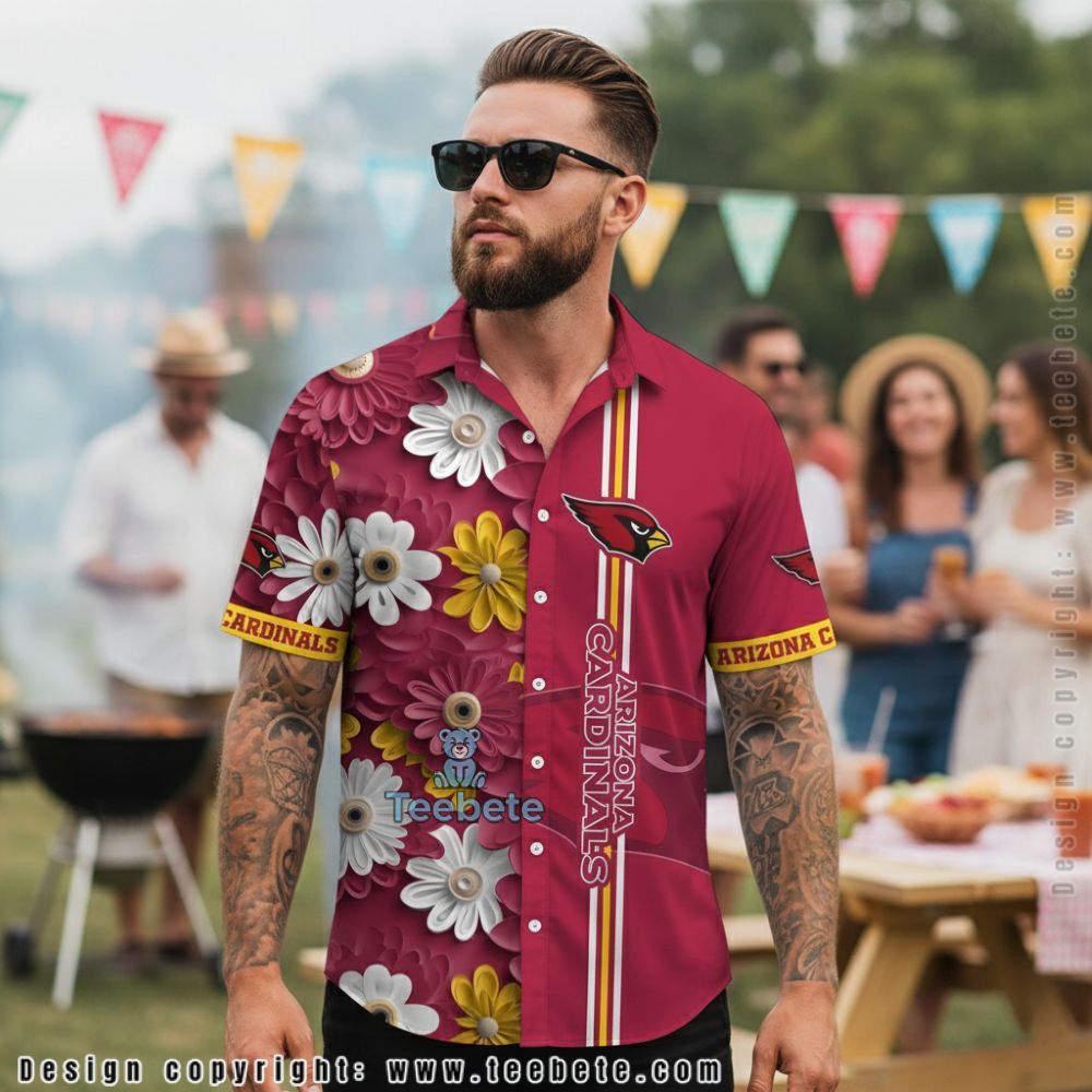 Arizona Cardinals Summer Hibiscus Pineapple Floral Aloha Shirt