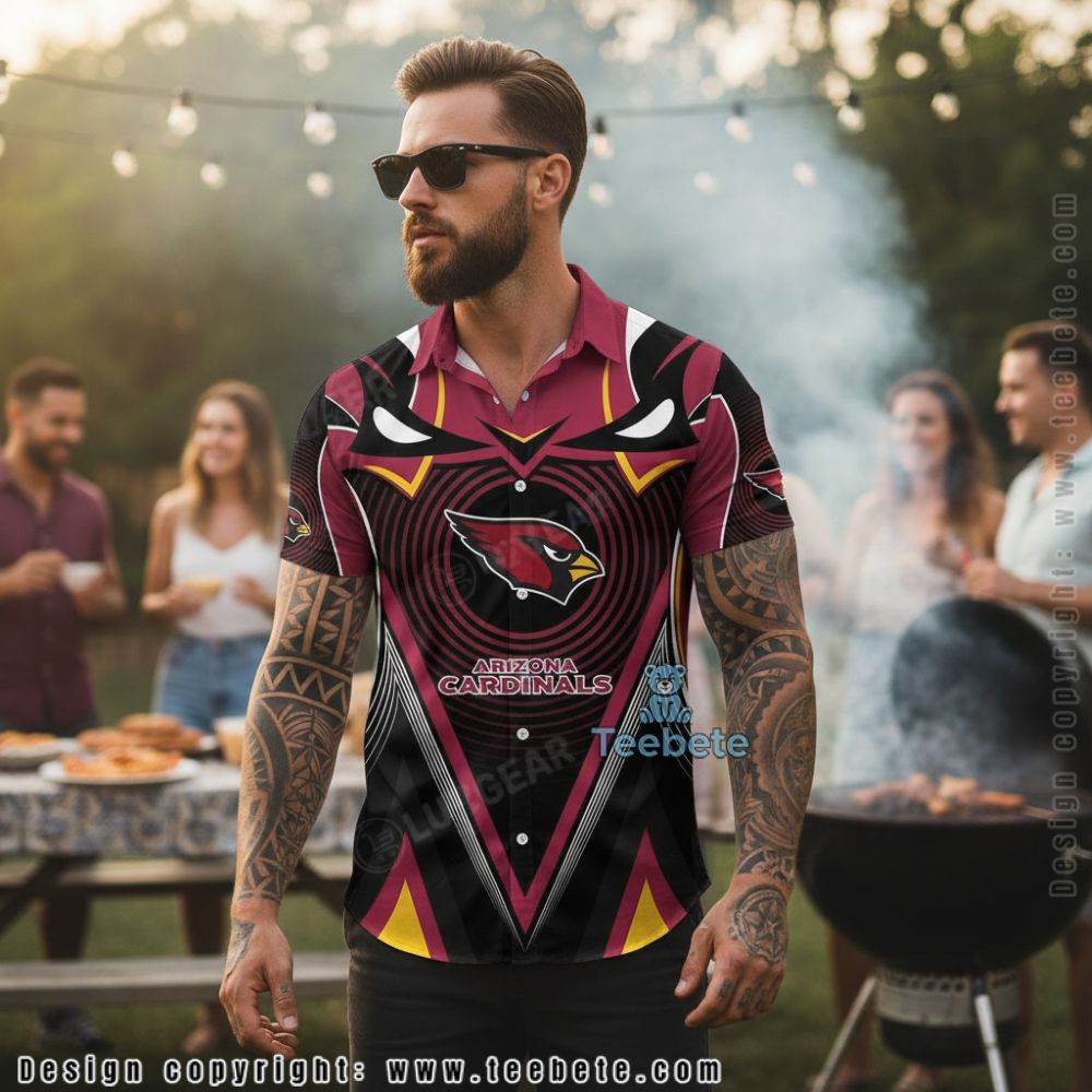 Arizona Cardinals Steal Your Face Floral Pattern Hawaiian Shirt