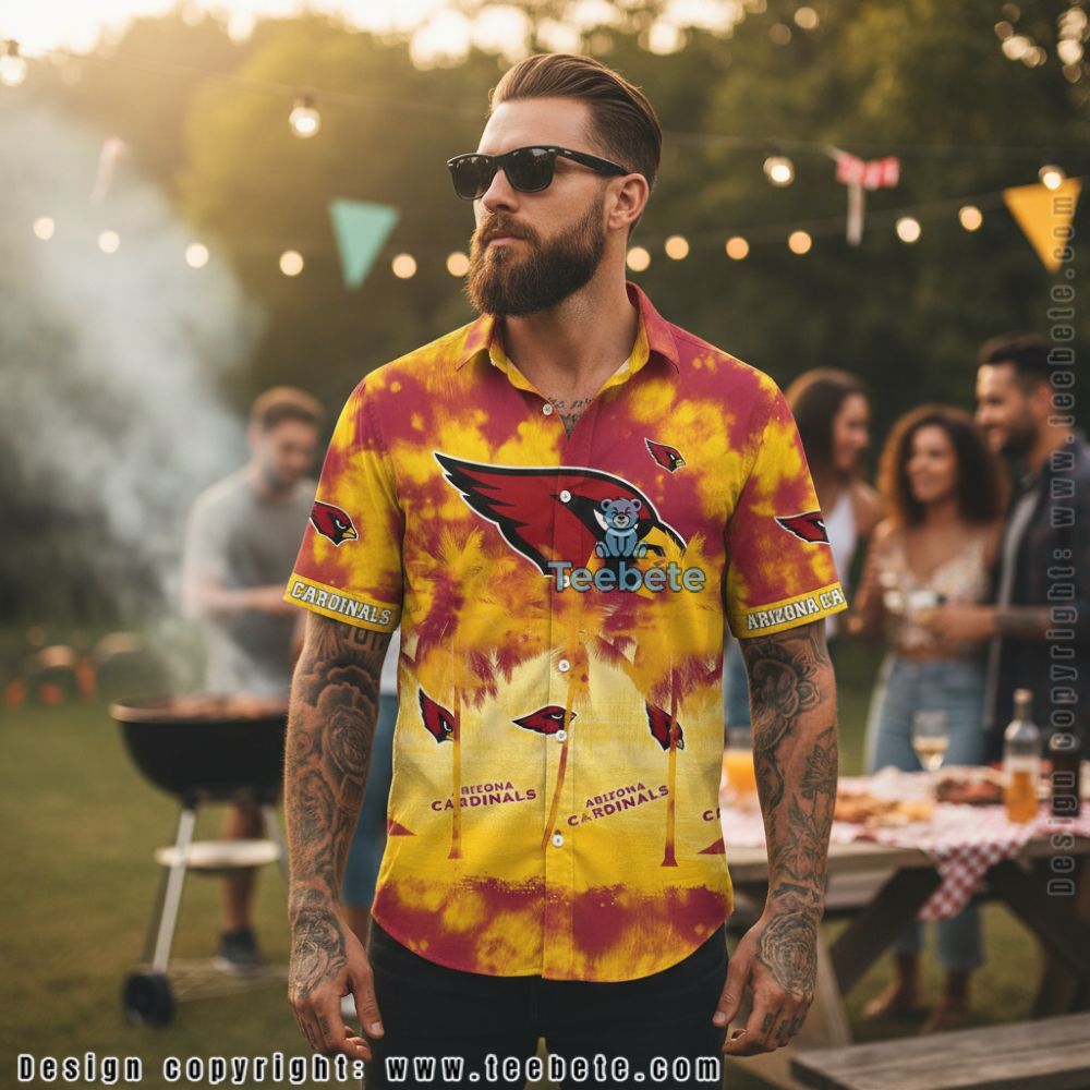 Arizona Cardinals Steal Your Face Floral Pattern Hawaiian Shirt