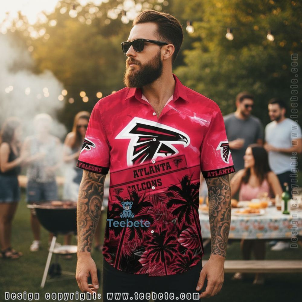 Atlanta Falcons Island Sunset Hawaiian Shirt