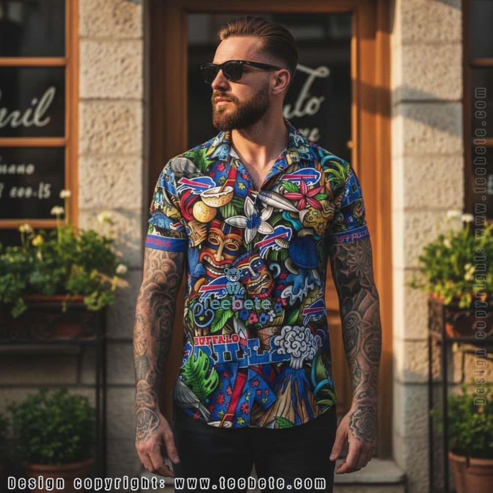 Buffalo Bills Tiki Mask Hawaiian Shirt