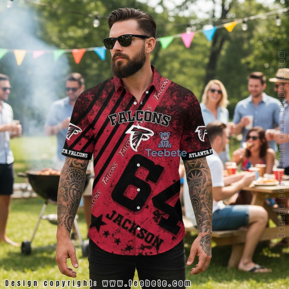 Personalized Atlanta Falcons Steal Your Face Hibiscus Flower Hawaiian Shirt