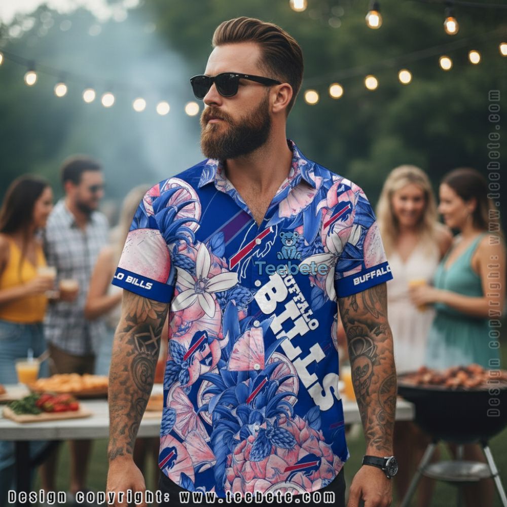 Personalized Buffalo Bills Blue Summer Beach Shirt