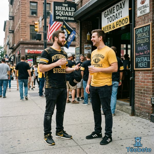 Casual Steelers Fan Game Day Outfit With T Shirt