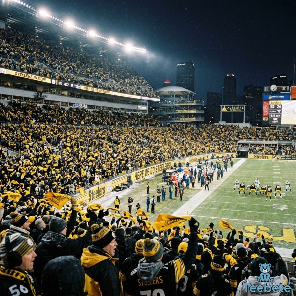 Cold Winter Night At Pittsburgh Steelers Stadium