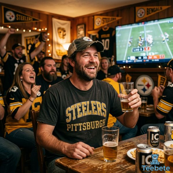 Fan Wearing Vintage Pittsburgh Steelers Retro Style Shirt Fan Wearing Vintage Pittsburgh Steelers Retro Style Shirt