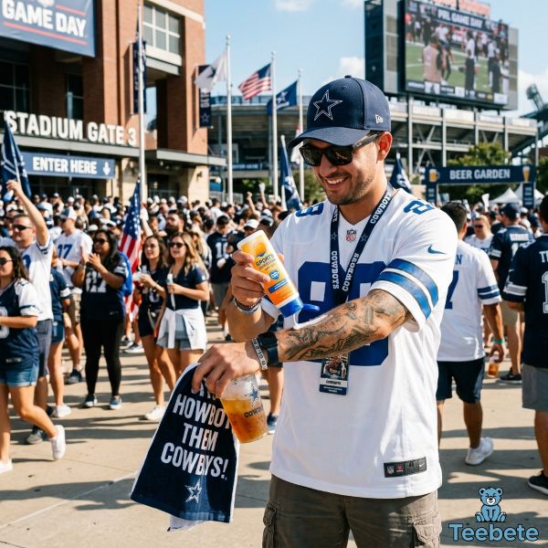 Football Fan Preparing For Hot Weather Game Day Football Fan Preparing For Hot Weather Game Day