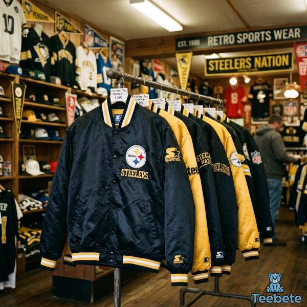 Vintage Pittsburgh Steelers Apparel: A Collector's Guide to Real Black and Gold History 16 Nineties Pittsburgh Steelers Starter Jacket Collection