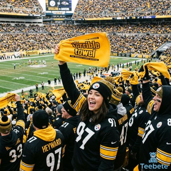 Essential Accessories Every Pittsburgh Steelers Fan Wears on Game Day 8 Pittsburgh Steelers Fan Waving Terrible Towel At Game Day