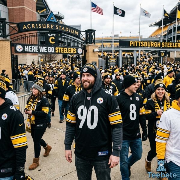Pittsburgh Steelers Fan Wearing Hoodie Under Jersey Pittsburgh Steelers Fan Wearing Hoodie Under Jersey