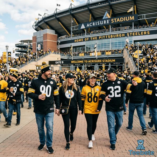 Pittsburgh Steelers Fans Walking To Stadium Game Day Outfit Pittsburgh Steelers Fans Walking To Stadium Game Day Outfit