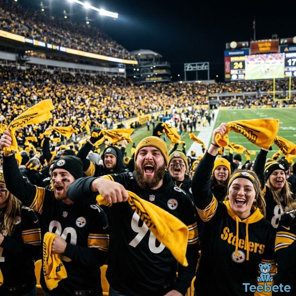 Pittsburgh Steelers Fans Waving Towels Stadium