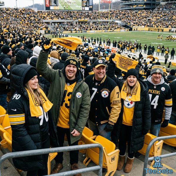 Pittsburgh Steelers Fans Wearing Different Winter Jackets