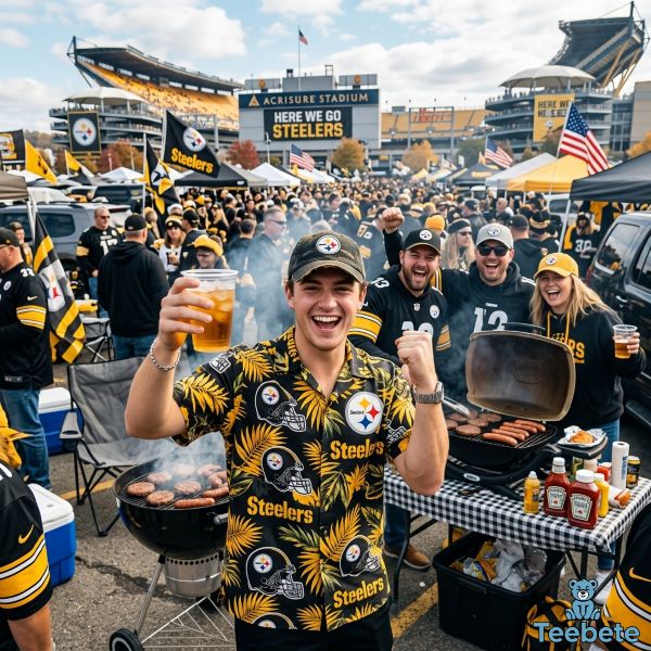 Pittsburgh Steelers Tailgate Outfit Tropical Style