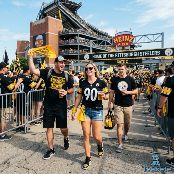 Steelers Fans Arriving At Stadium Warm Weather Game Day Steelers Fans Arriving At Stadium Warm Weather Game Day