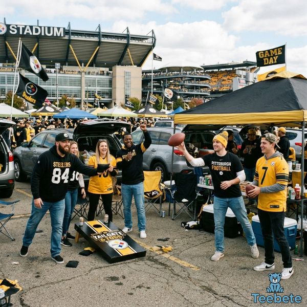 Steelers Fans Playing Tailgate Games Before Game Day Steelers Fans Playing Tailgate Games Before Game Day