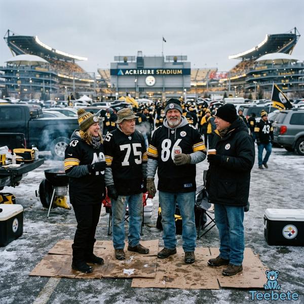 Steelers Fans Using Cardboard During Winter Games