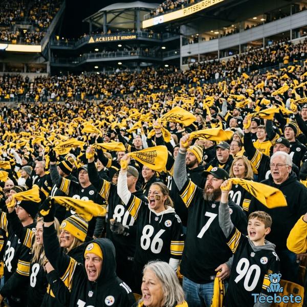 Steelers Tailgating Gear & Game Day Checklist 19 Steelers Fans Waving Terrible Towels Together