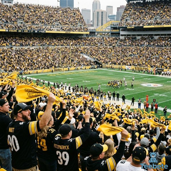 Steelers Fans Waving Terrible Towels Steelers Fans Waving Terrible Towels