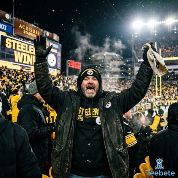 Steelers Hoodie Layered Winter Game Outfit