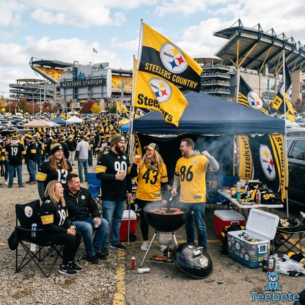 Steelers Tailgating Fans Outside Stadium Real Experience