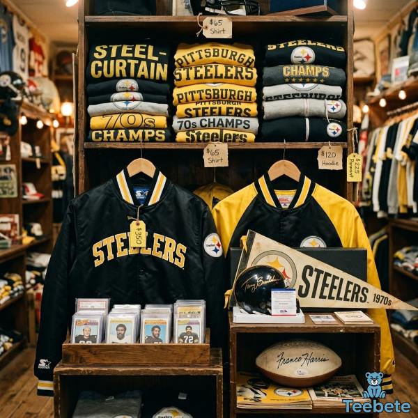 Vintage Pittsburgh Steelers Apparel: A Collector's Guide to Real Black and Gold History 19 Vintage Pittsburgh Steelers Collector Display