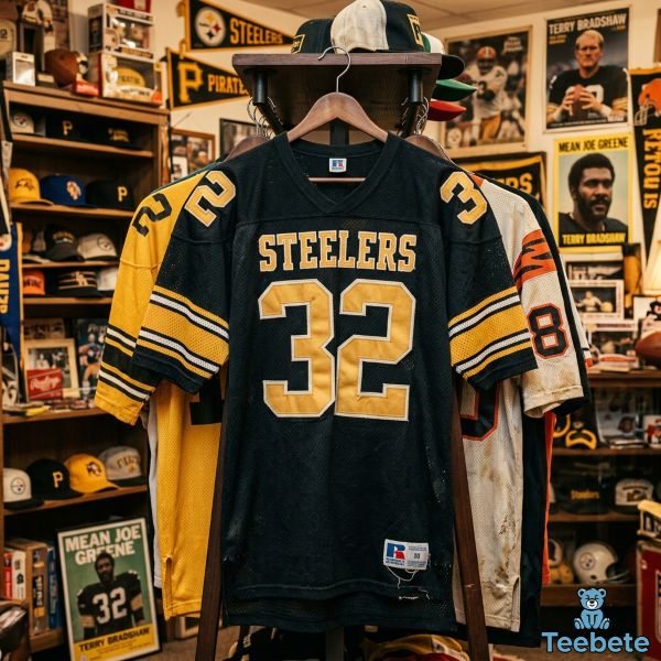 Vintage Steelers Jersey Stitched Detail Real View