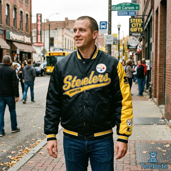Vintage Steelers Satin Jacket Real Street Outfit