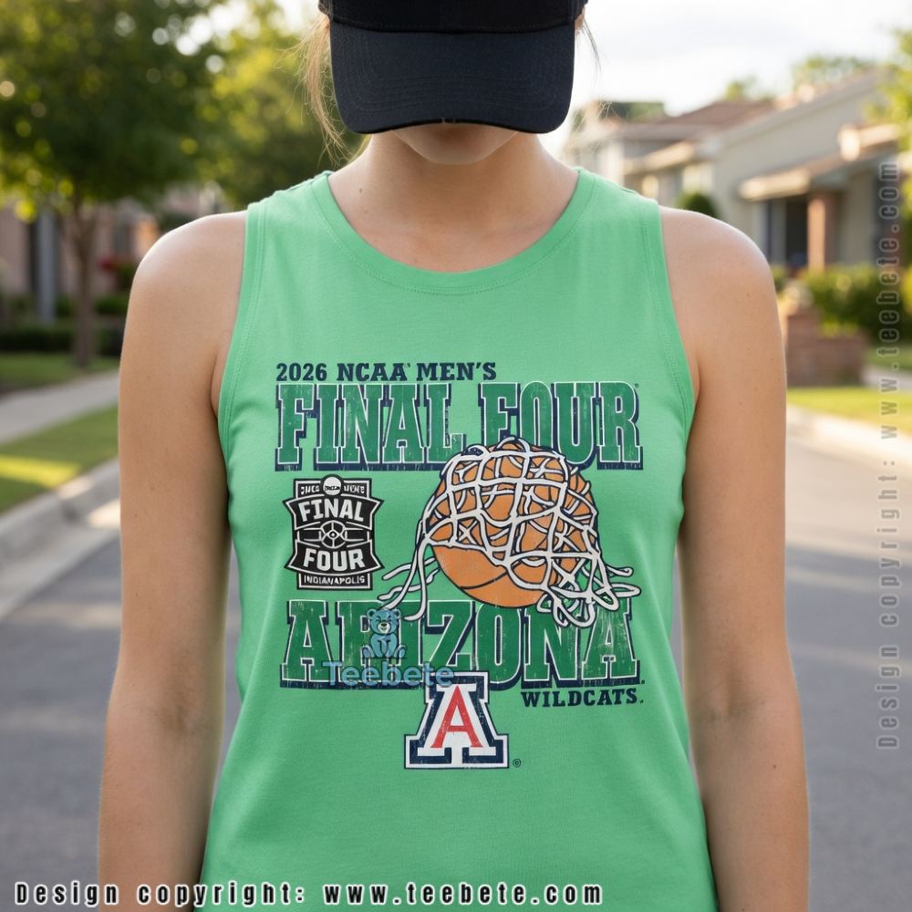 Arizona Wildcats 2026 Final Four Basketball Net Cutting Tanktop Arizona Wildcats 2026 Final Four Basketball Net Cutting Tanktop
