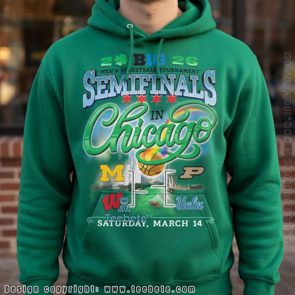 Big Ten Tournament 2026 Semifinals Chicago Basketball Hoodie Big Ten Tournament 2026 Semifinals Chicago Basketball Hoodie