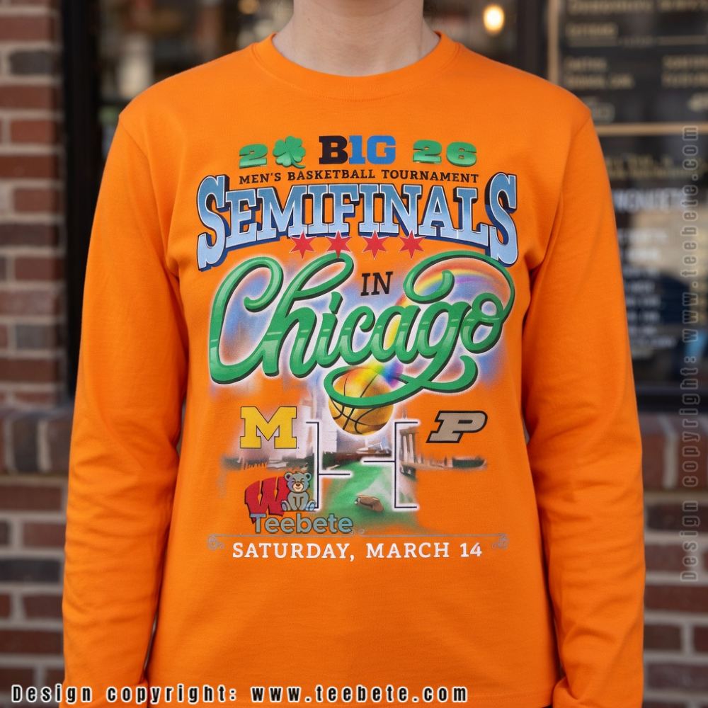 Big Ten Tournament 2026 Semifinals Chicago Basketball Long Sleeve Big Ten Tournament 2026 Semifinals Chicago Basketball Long Sleeve