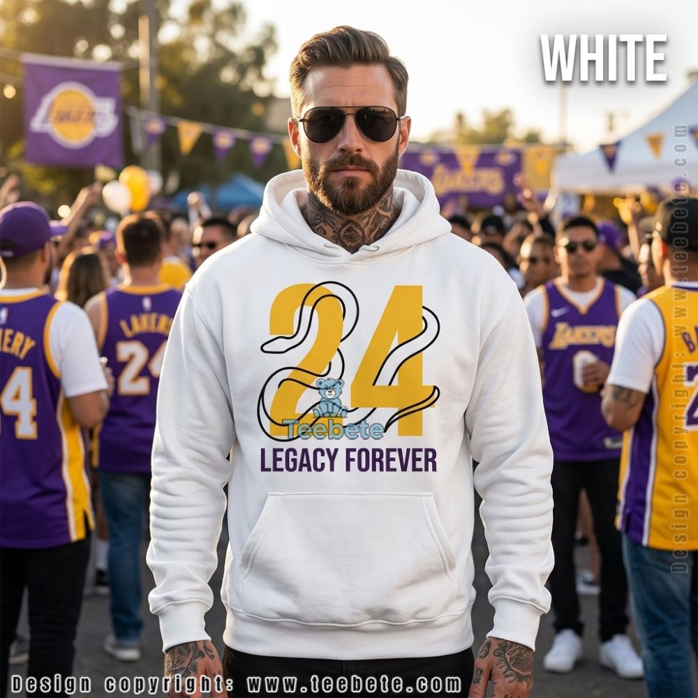 Black Mamba Number 24 LA Basketball Legacy Hoodie Black Mamba Number 24 LA Basketball Legacy Hoodie