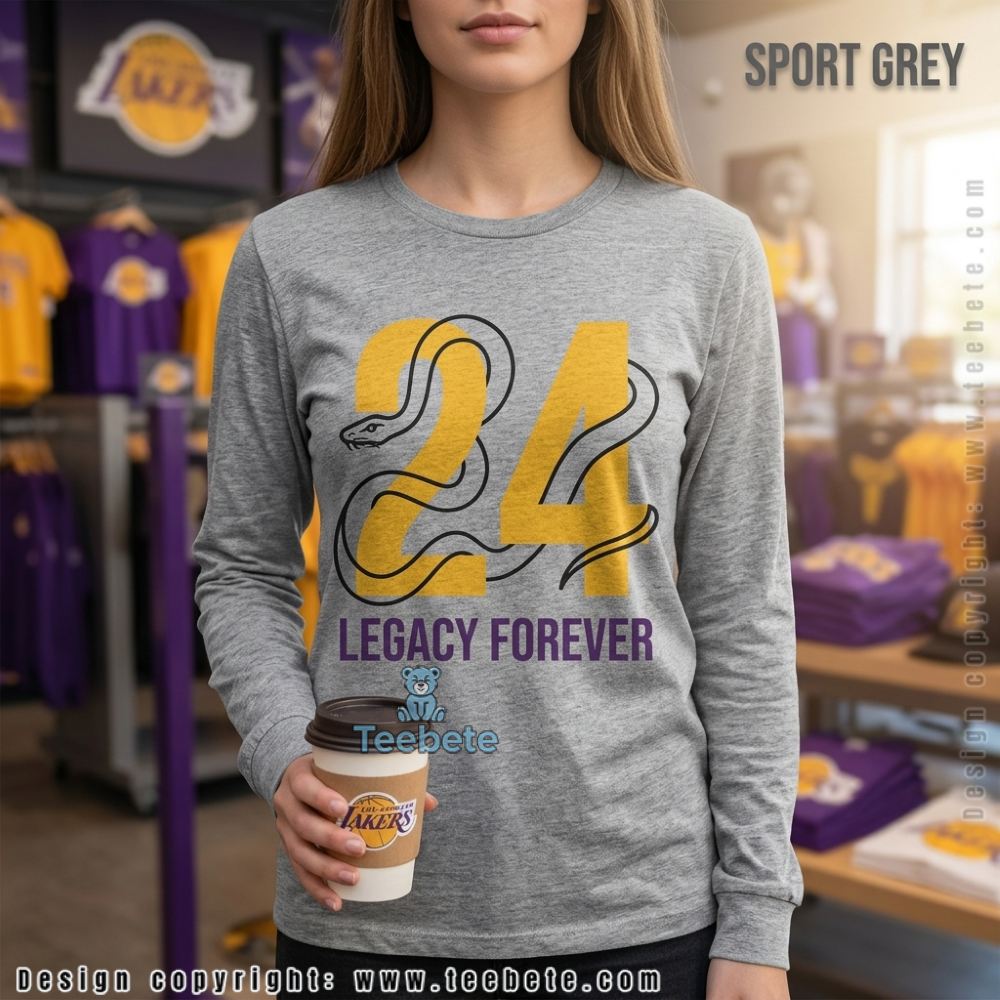 Black Mamba Number 24 LA Basketball Legacy Long Sleeve Black Mamba Number 24 LA Basketball Legacy Long Sleeve