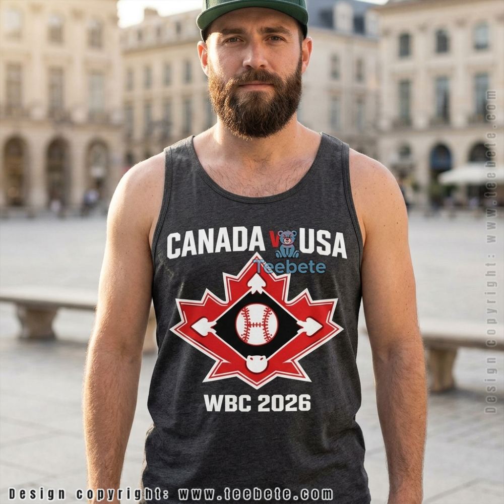 Canada vs USA WBC Tanktop Fan Pride Maple Leaf Canada vs USA WBC Tanktop Fan Pride Maple Leaf