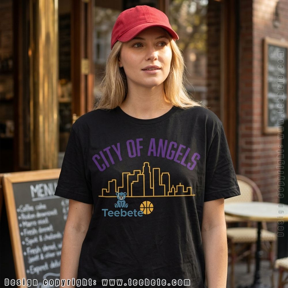 City Of Angels LA Basketball Skyline Shirt