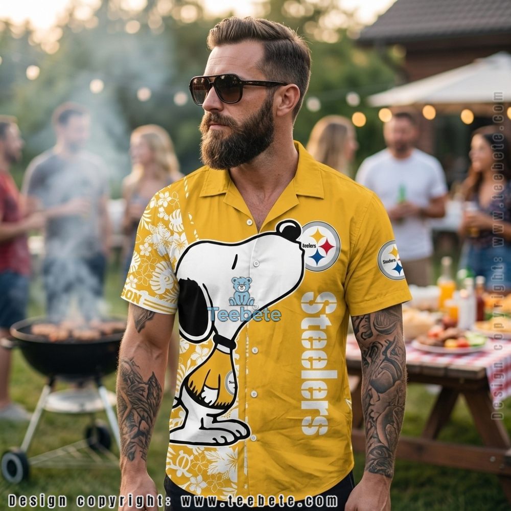 Custom Name Pittsburgh Steelers Joe Cool Snoopy Aloha Shirt