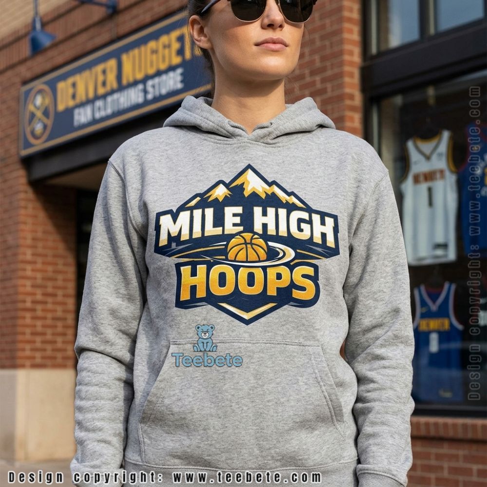 Denver Mile High Hoops Nuggets Fan Hoodie Denver Mile High Hoops Nuggets Fan Hoodie