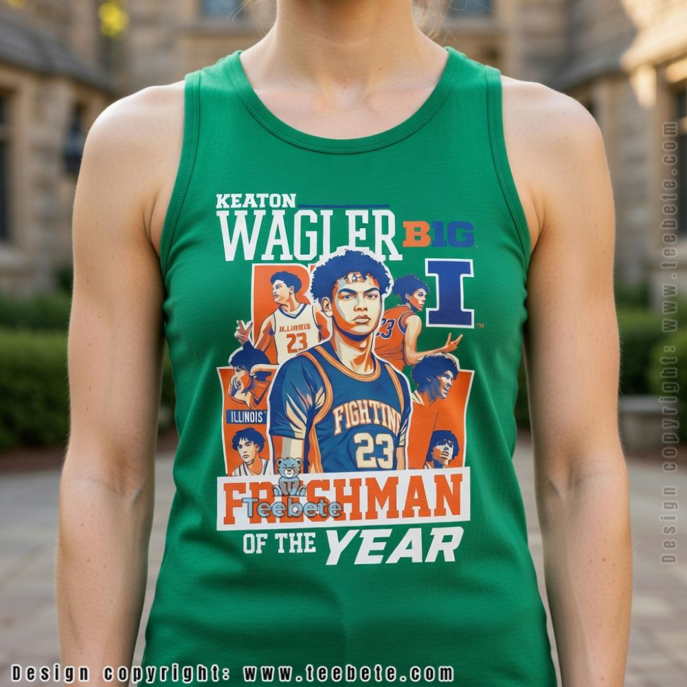 Keaton Wagler Illinois Fighting Illini Big Ten Freshman Of The Year 2026 Tanktop Keaton Wagler Illinois Fighting Illini Big Ten Freshman Of The Year 2026 Tanktop