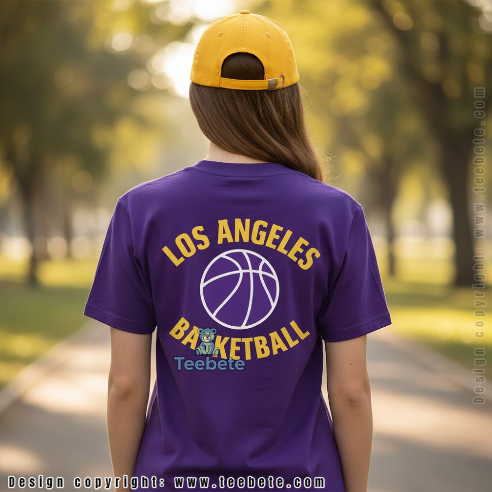 LA Basketball Purple Gold Arch Fan Unisex Shirt